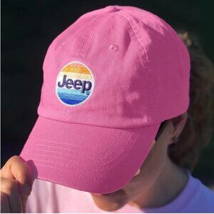 Jeep Pink Sunrise Women's Baseball Cap Hat, OS